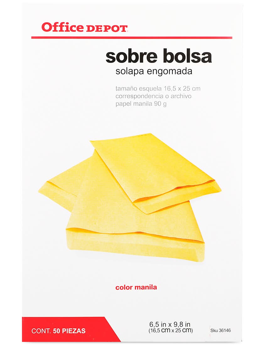 Office Depot · Sobre bolsa solapa engomada (400 g)