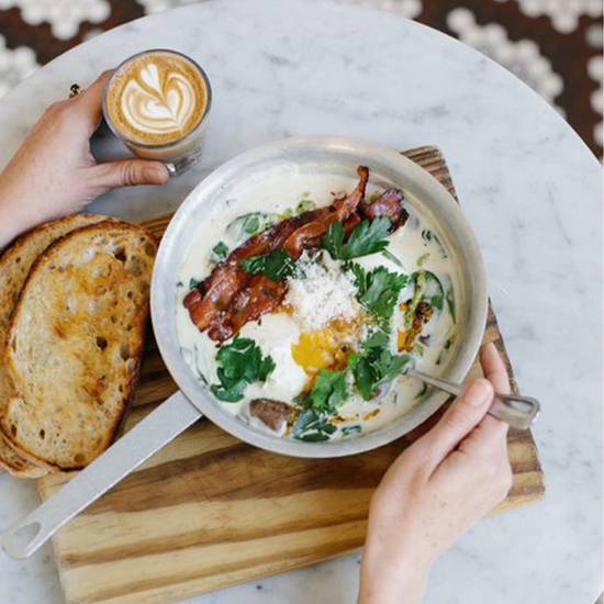 Potato, Mushroom, & Bacon Shakshuka