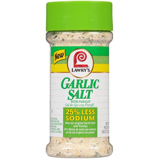 Lawry's 25% Less Sodium Garlic Salt With Parsley