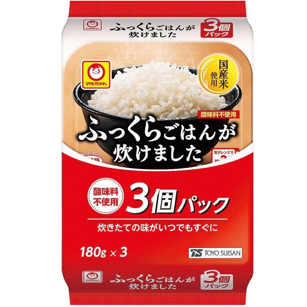 東洋水産　マルちゃん　ふっくらごはんが炊けました/180g×3個