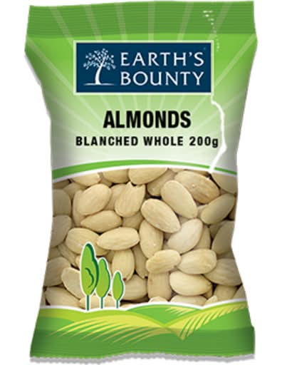 Earth's Bountry Almonds Blanched Whole 200g