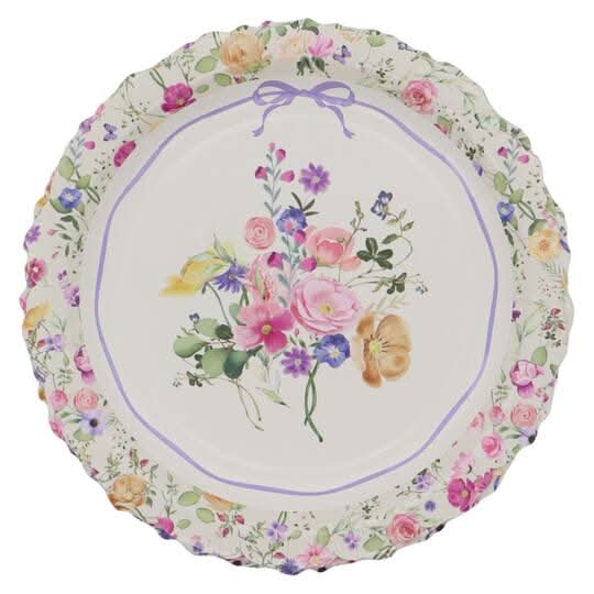 9" Purple Flower Paper Plates, 8Ct. By Celebrate It