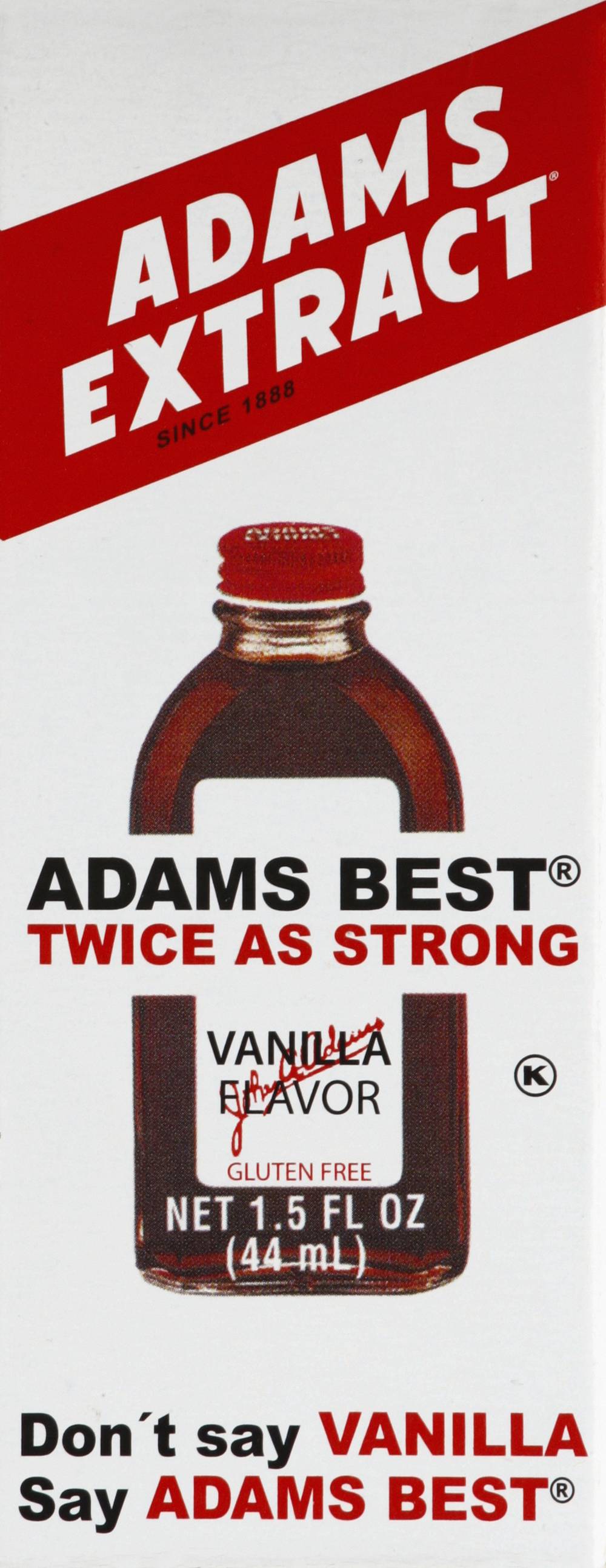 Adams Best Twice As Strong Vanilla Flavor Extract (1.5 fl oz)