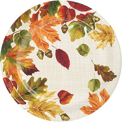 Signature Select Autumn Leaves Dinner Plates - 8 Count