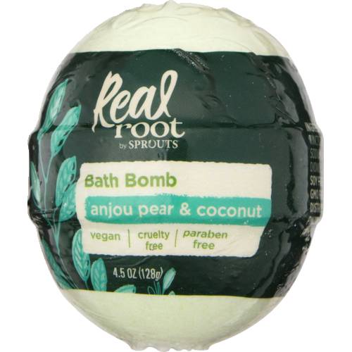 Real Root Anjou Pear & Coconut Bath Bomb