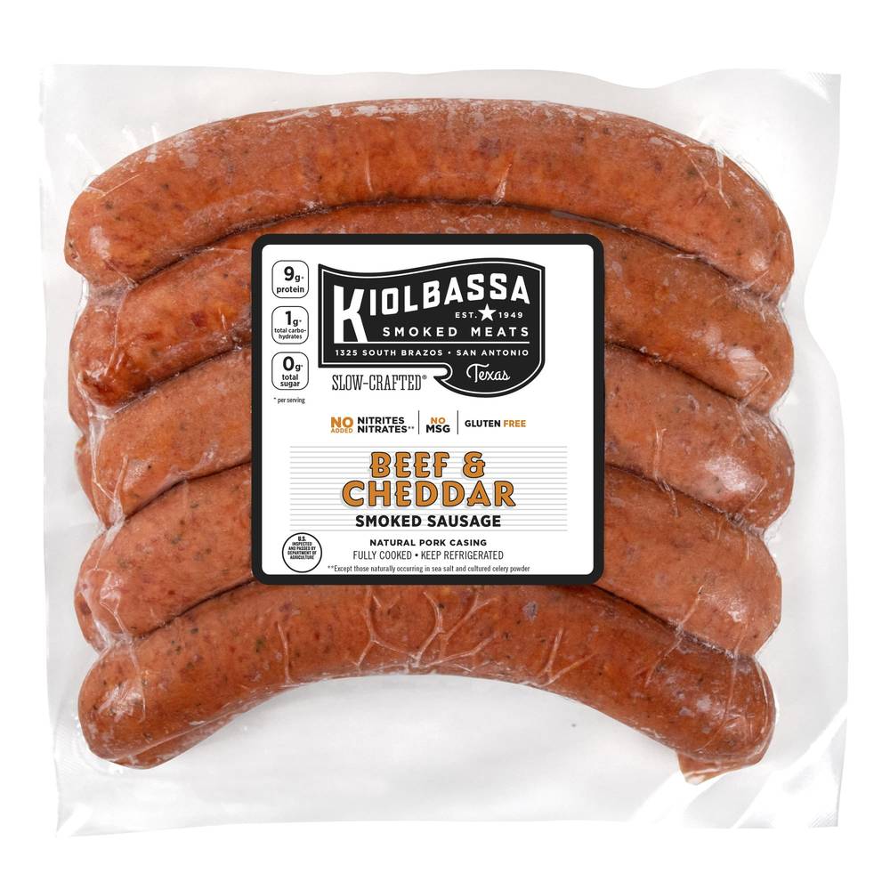 Kiolbassa Provision Co Beef & Cheddar Sausage, 48 oz