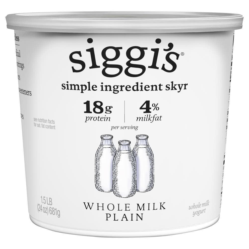 siggi's Icelandic Skyr Plain Whole Milk Yogurt (1.5 lbs)
