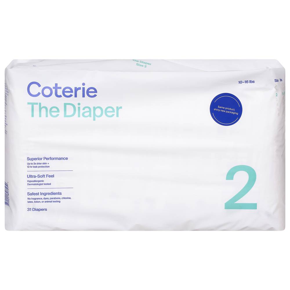 Coterie Diapers, 2 (31 ct)