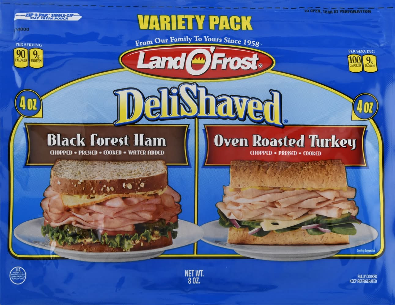 Land O' Frost Delishaved Black Forest Ham & Oven Roasted Turkey (8 oz)