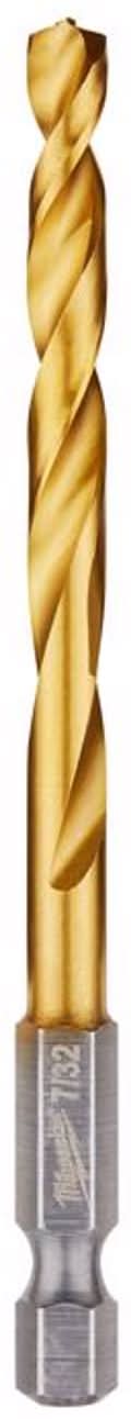 Milwaukee Shockwave 7/32 In. X 4.09 In. L Titanium Red Helix Drill Bit Hex Shank 1 Pc