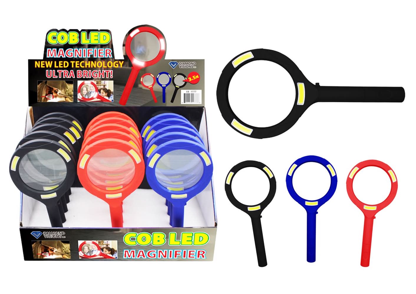 Diamond Visions Round 5 Times Cob Led Magnifier 4 In. W