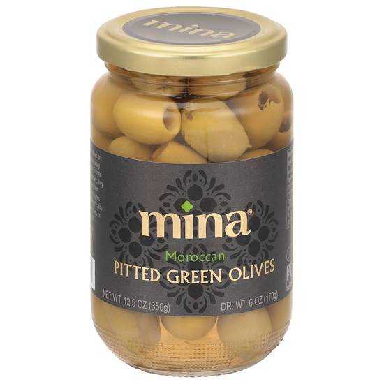 Mina Pitted Green Olives (12.5 oz)