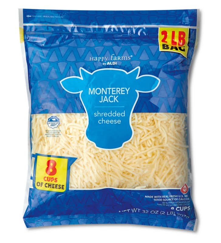 Happy Farms Shredded Monterey Jack Cheese (32 oz)