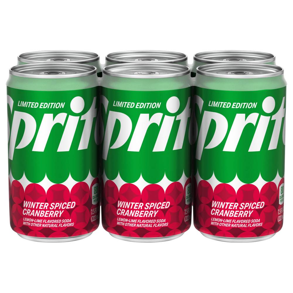 Sprite Winter Spiced Cranberry Soda (6 x 7.5 fl oz)