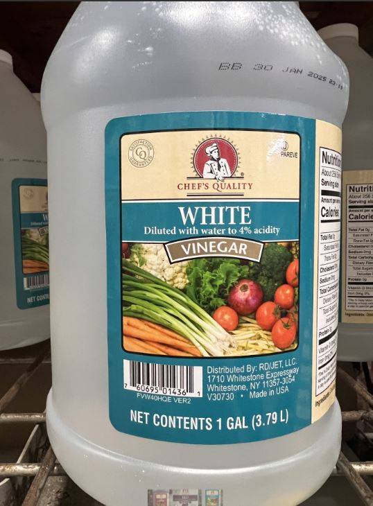 Chef's Quality - White Vinegar (4% acidity) - gallon (4 Units per Case)