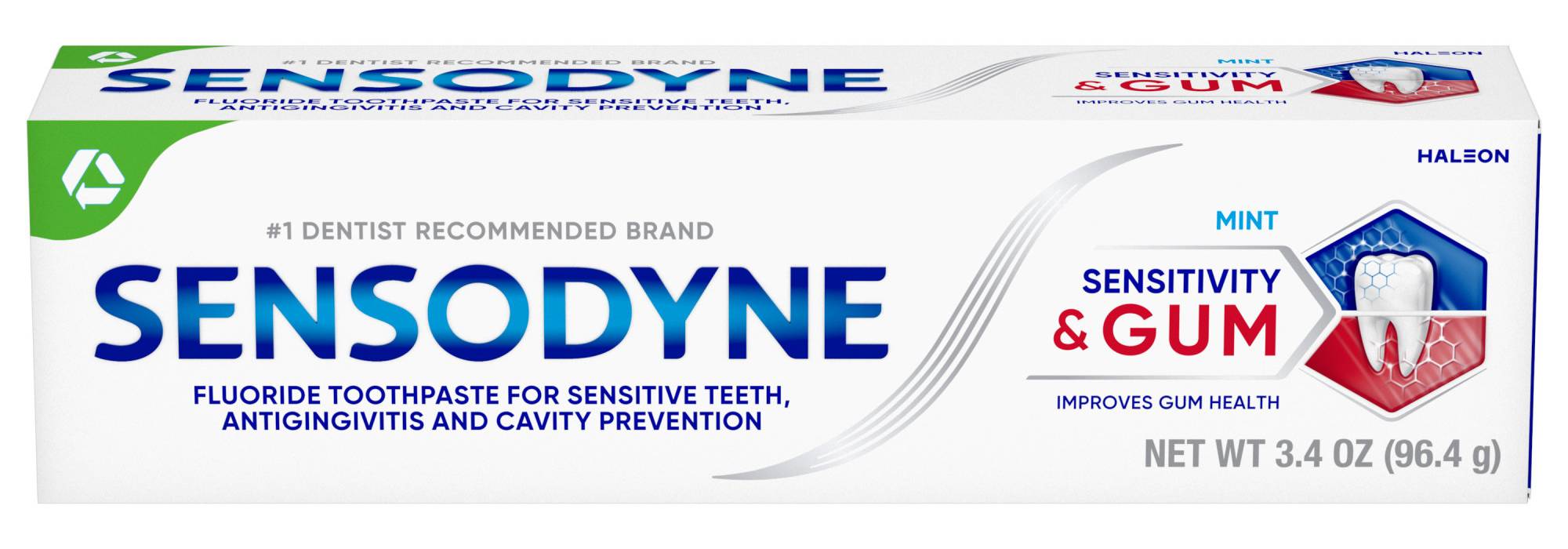Sensodyne Dual Action Mint Toothpaste (3.4 oz)