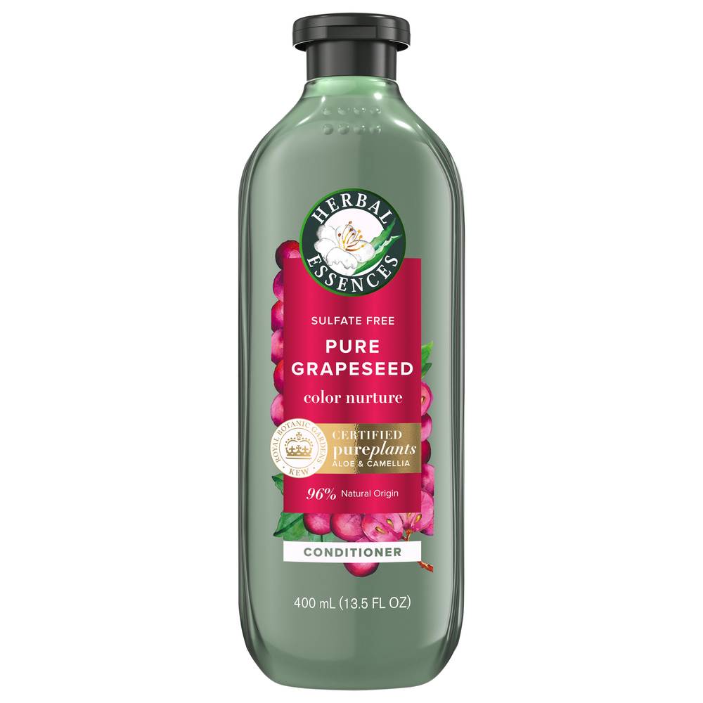 Herbal Essences Pure Grapeseed Sulfate Free Color Nurture Conditioner, Classic Floral & Juicy Fruit (13.5 fl oz)