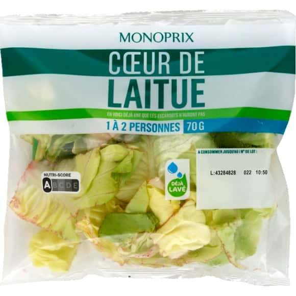 Monoprix Coeur De Laitue Le Sachet De 70G