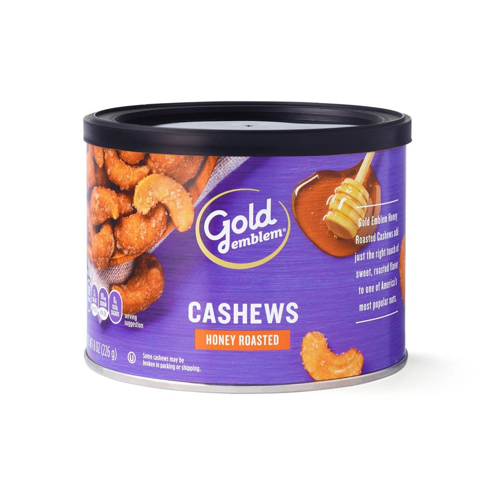 Gold Emblem Honey Roasted Cashews, 8 Oz