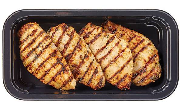 Wegmans Fully Cooked Grilled Lemon Garlic Boneless Chicken Breast, Raised without Antibiotics, FAMILY PACK