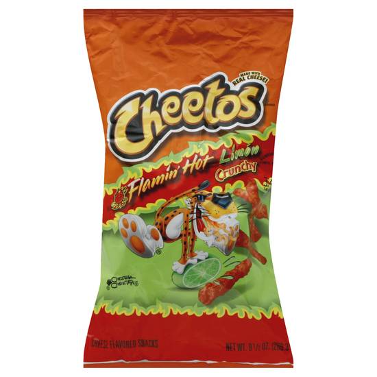 Cheetos Flamin Hot Limon Crunchy Cheese Flavored Snacks