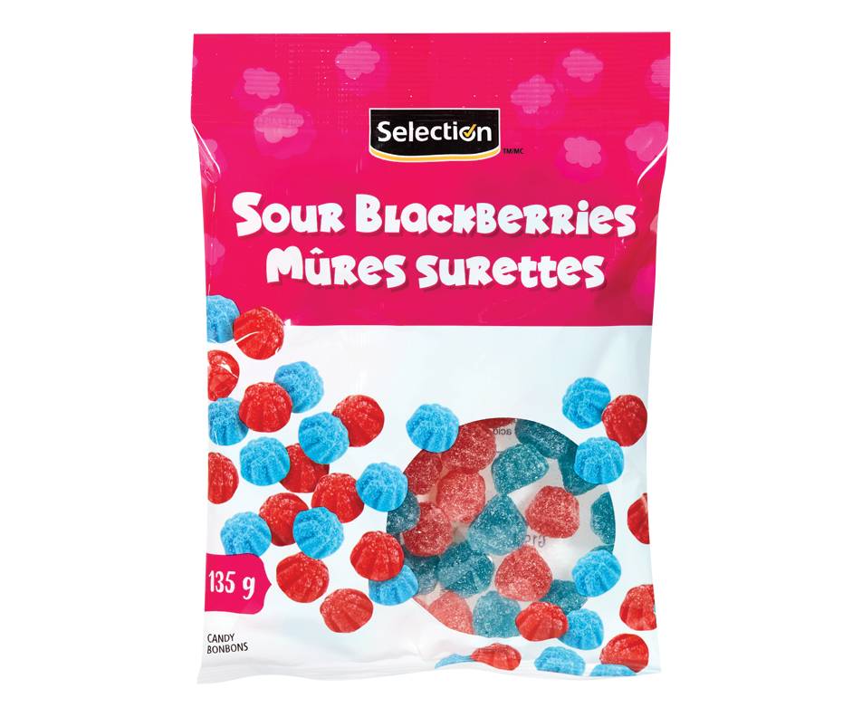 Selection bonbons surettes (mûres)