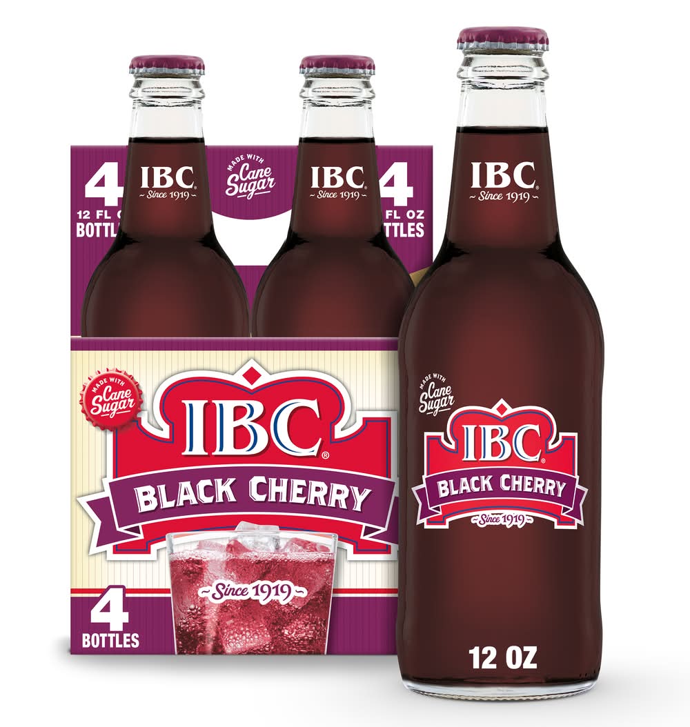 IBC Black Cherry Soda (4 x 12 fl oz)
