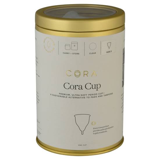 Cora Premium Ultra Soft Clear Period Cup Size 2 (1 cup)