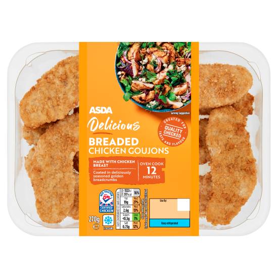 ASDA Delicious Breaded Chicken Goujons (270g)