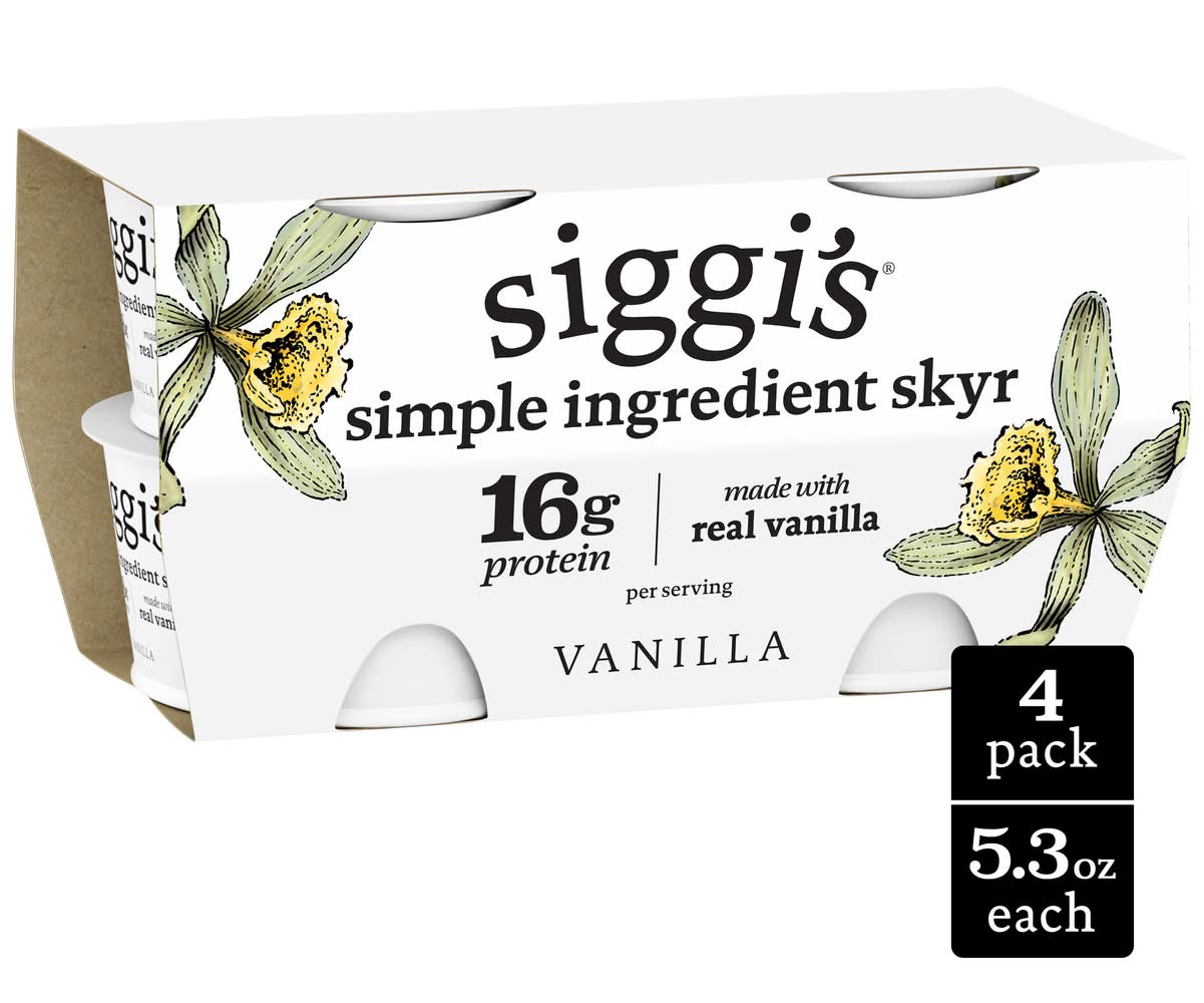 siggi's All Natural Yogurt, Vanilla (21.2 oz, 4 ct)