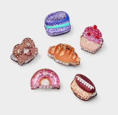 Cat & Jack Girls Dessert Themed Claw Hair Clip Set (6 ct)