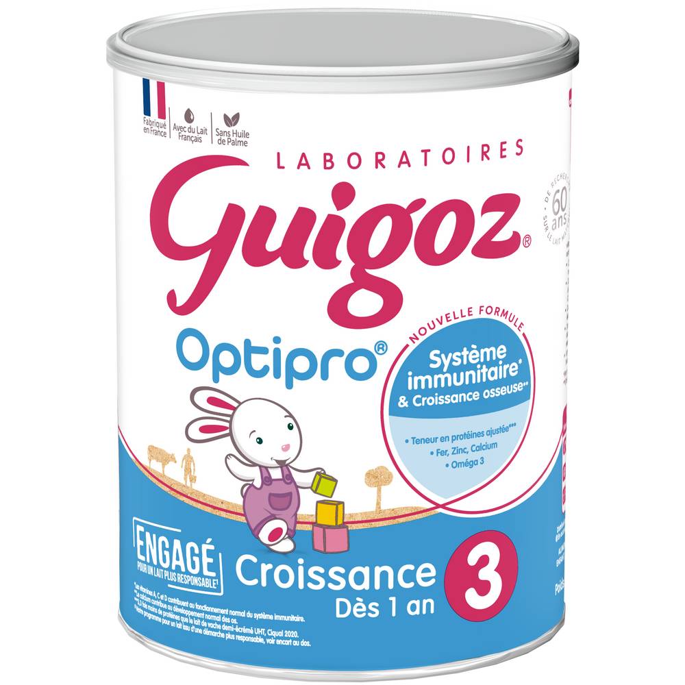 Guigoz - Optipro lait en poudre de croissance pour enfants dès 1 an à 3 ans