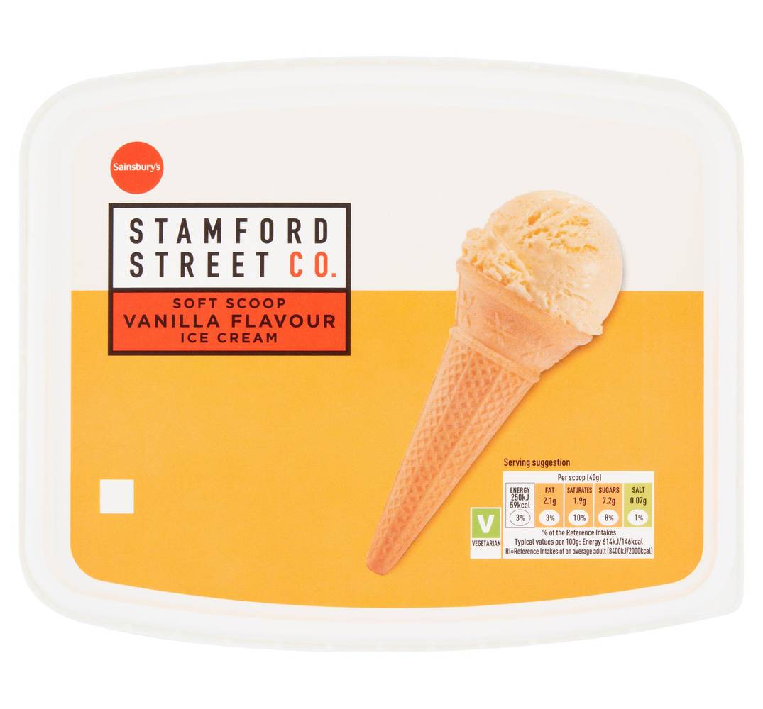 Stamford Street Co. Vanilla, Soft Scoop Ice Cream (2L)