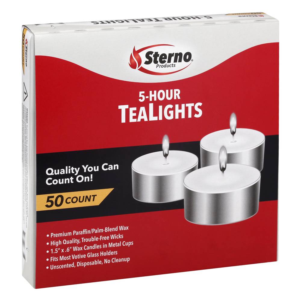 Sterno 5-hour Tealights (50 ct)