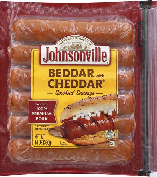 Johnsonville Smoked Beddar With Cheddar Sausage