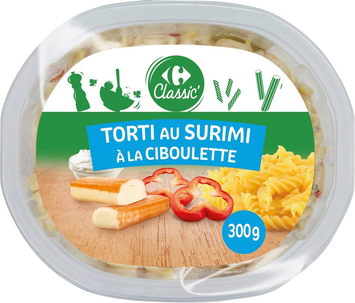 Carrefour Classic' - Salade de pâtes torti au surimi et à la ciboulette (300g)