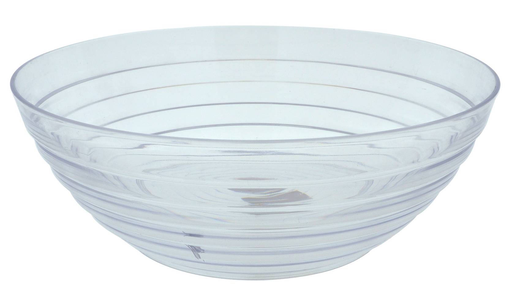 Ring Ribbed Plastic Bowl, Large