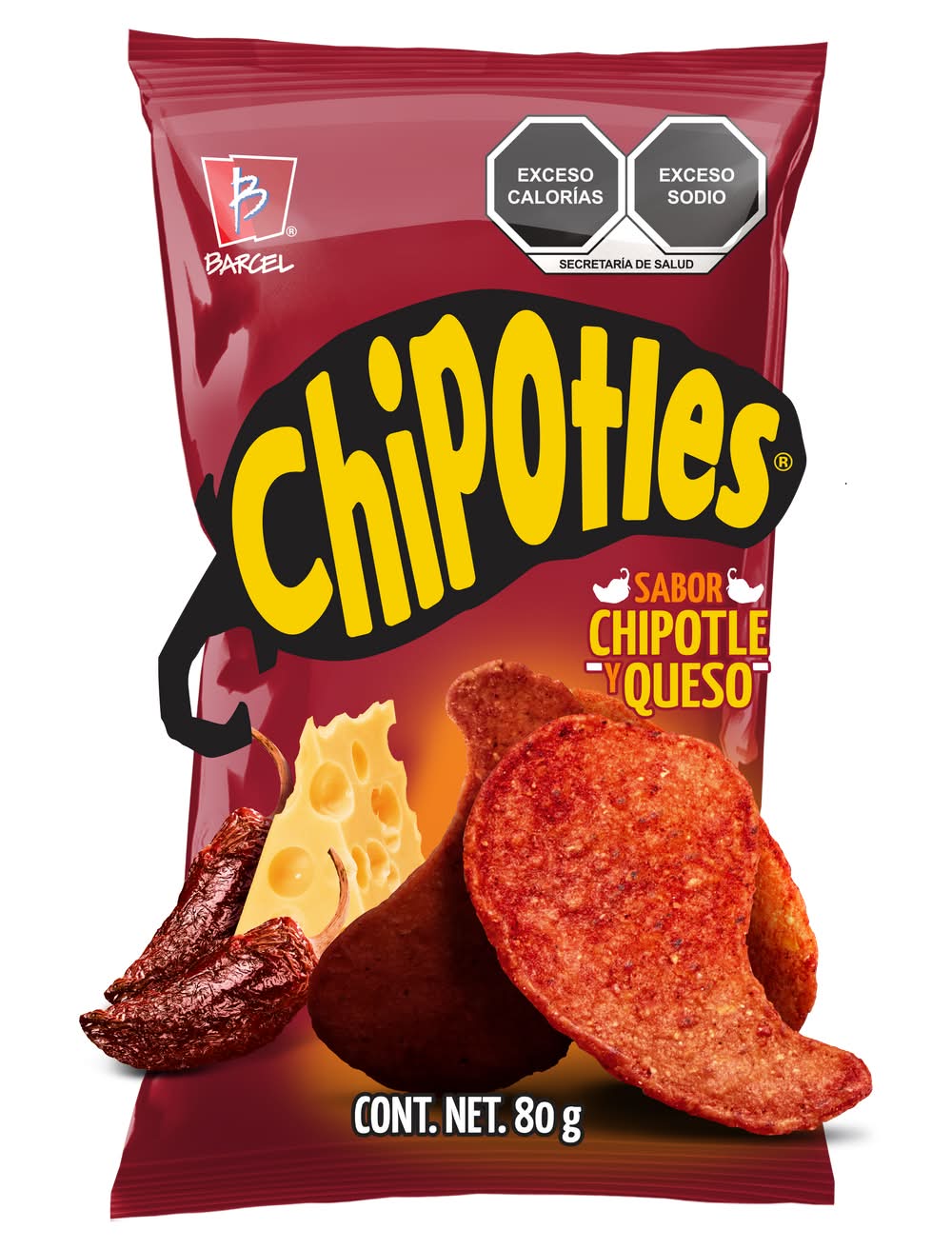 Chipotles · Fritura de maíz, chipotle-queso (80 g)