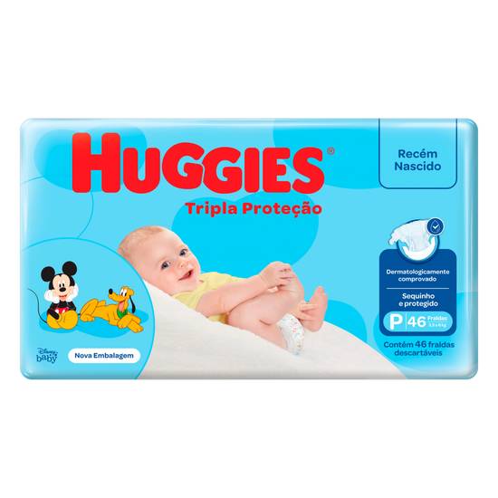 Huggies fralda descartável infantil tripla proteção p (46 fraldas)