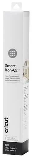 Cricut Smart Iron-On Heat Transfer Vinyl Sheet & Marker, 13" x 9 ft, White (3 ct)