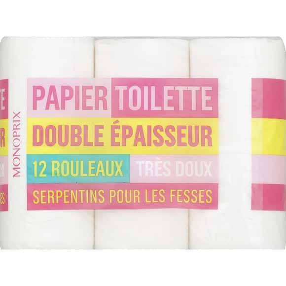 Monoprix Papier Toilette Double Épaisseur Le Paquet De 12