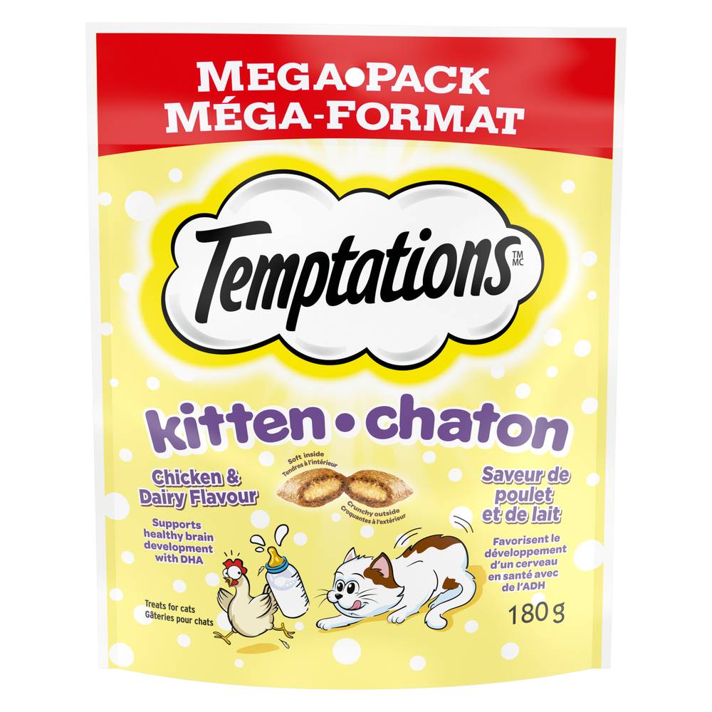 Temptations Kitten Cat Treats, Chicken-Dairy (180 g)