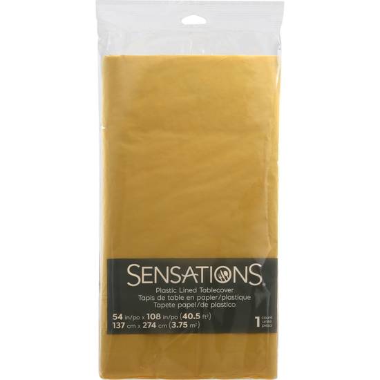 Sensations 54" X 108" Plastic Lined Tablecover (1 tablecover)