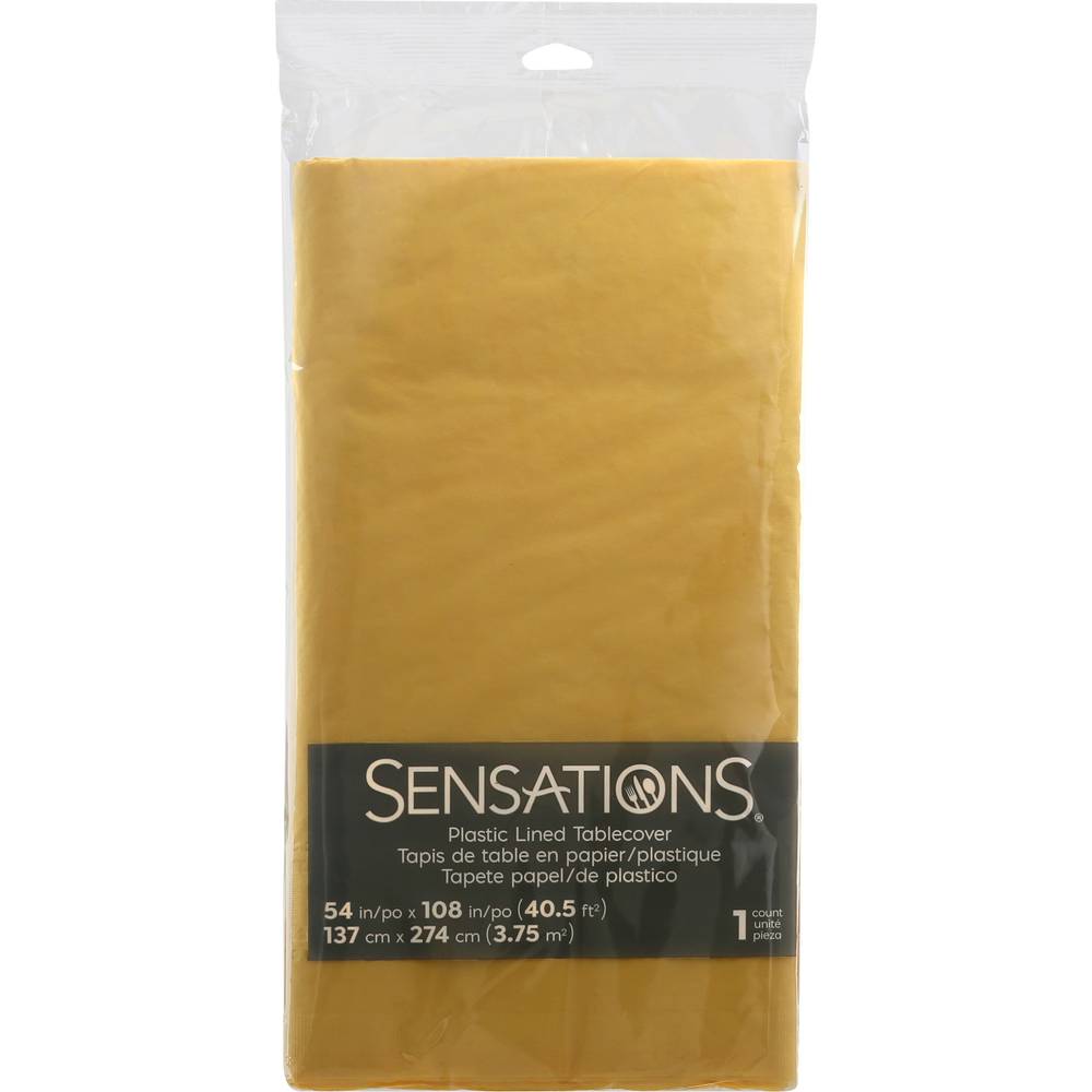 Sensations 54" X 108" Plastic Lined Tablecover