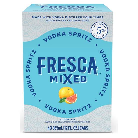 Fresca Lemon Mixed Vodka Spritz (4 pack, 12 fl oz)