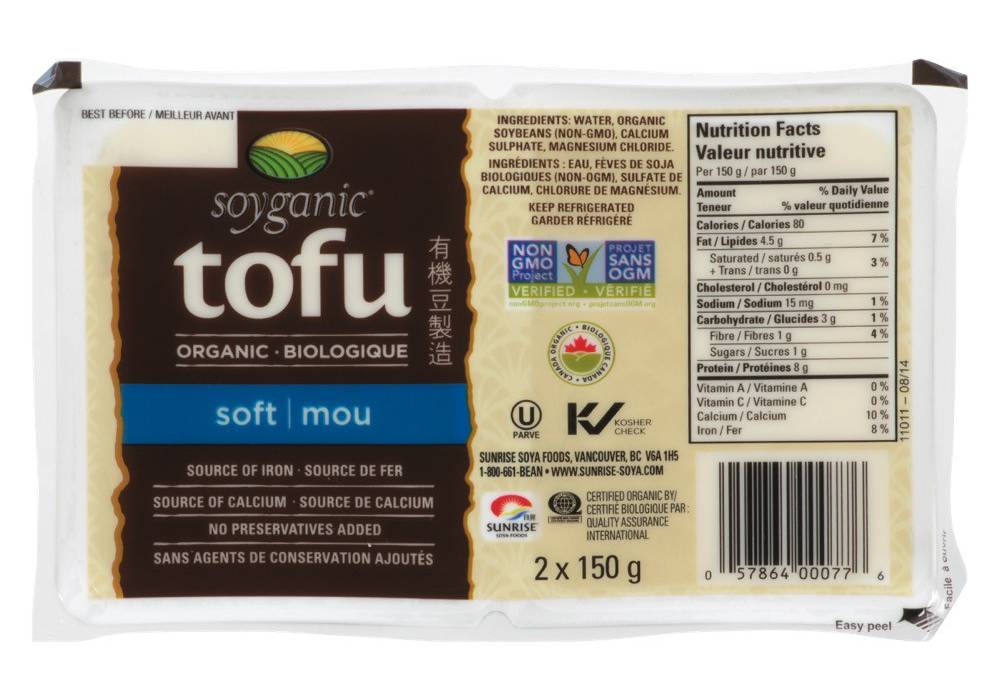 Sunrise tofu mou soyganic (2 x 150 g) - soyganic soft tofu (2 x 150 g)