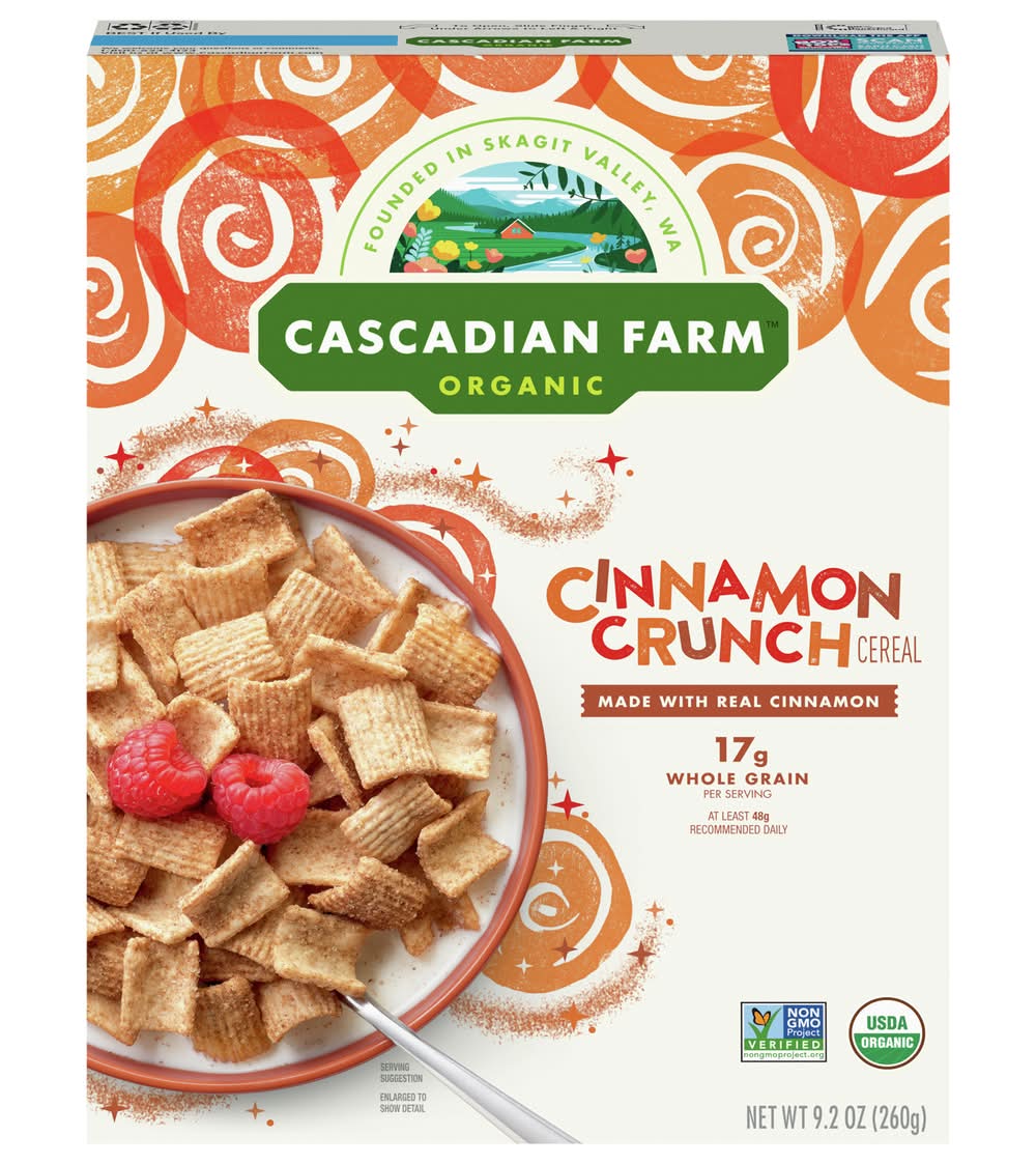 Cascadian Farm Organic Whole Grain Crunch Cereal, Cinnamon (9.2 oz)