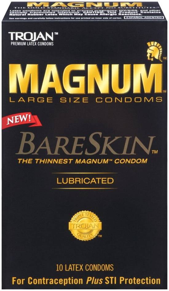 Trojan Magnum BareSkin Lubricated Large Condoms - 10 CT