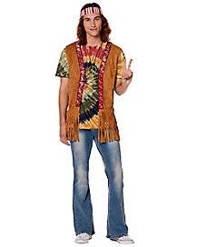 Adult Peace Hippie Fringe Vest (Small/Medium)