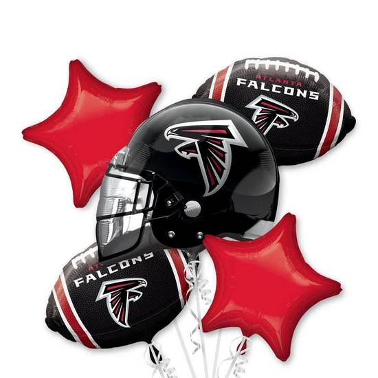 Uninflated Atlanta Falcons Balloon Bouquet 5pc